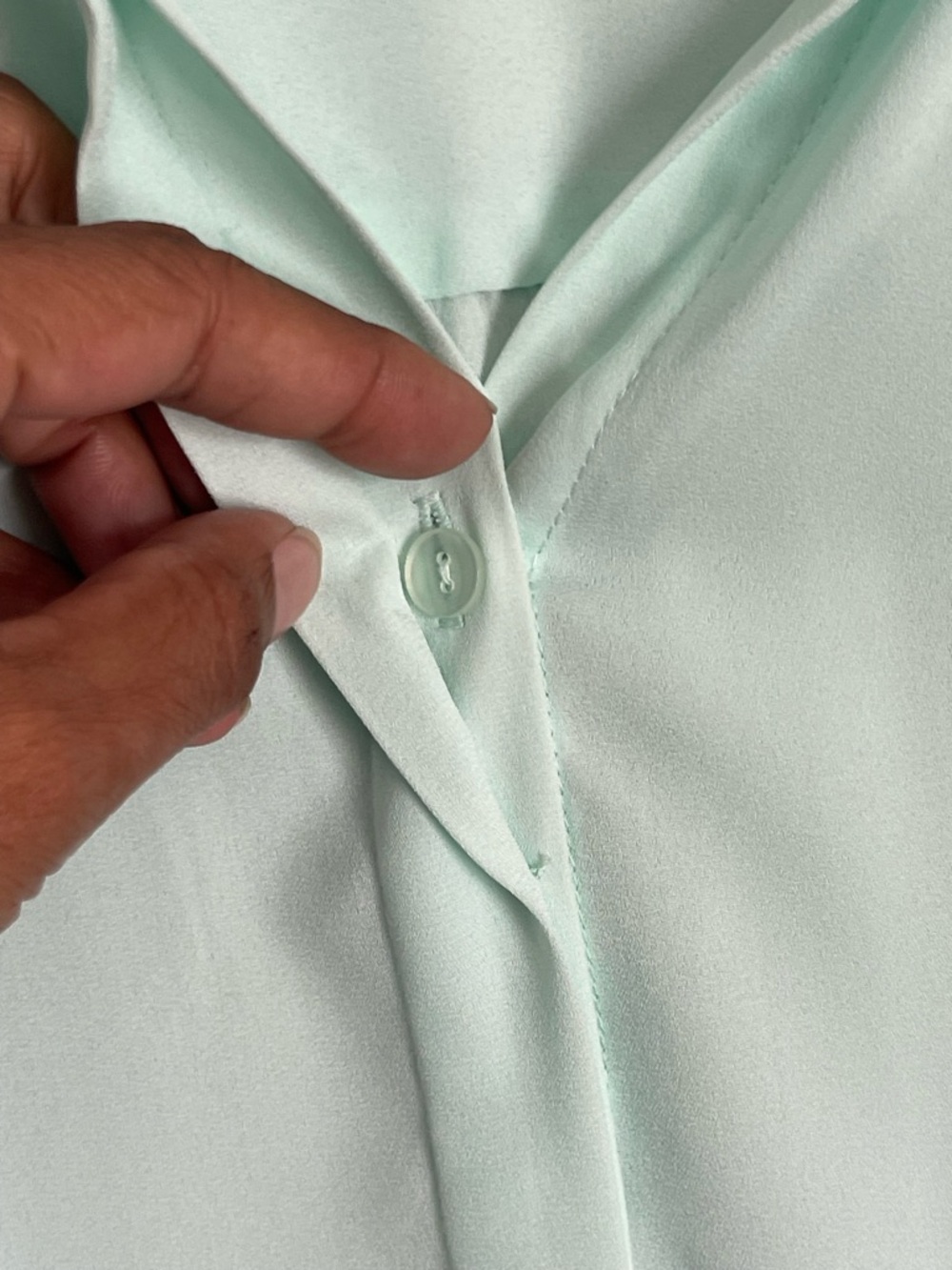 ZAC & RACHEL | Seafoam Green Button Down Blouse Sz XL - Picture 6 of 9